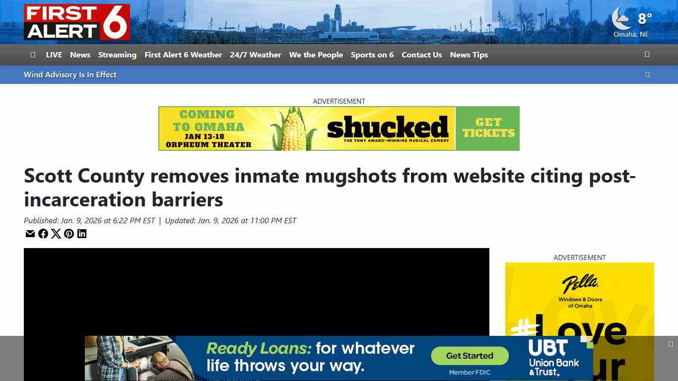 Scott County removes inmate mugshots from website citing post-incarceration barriers