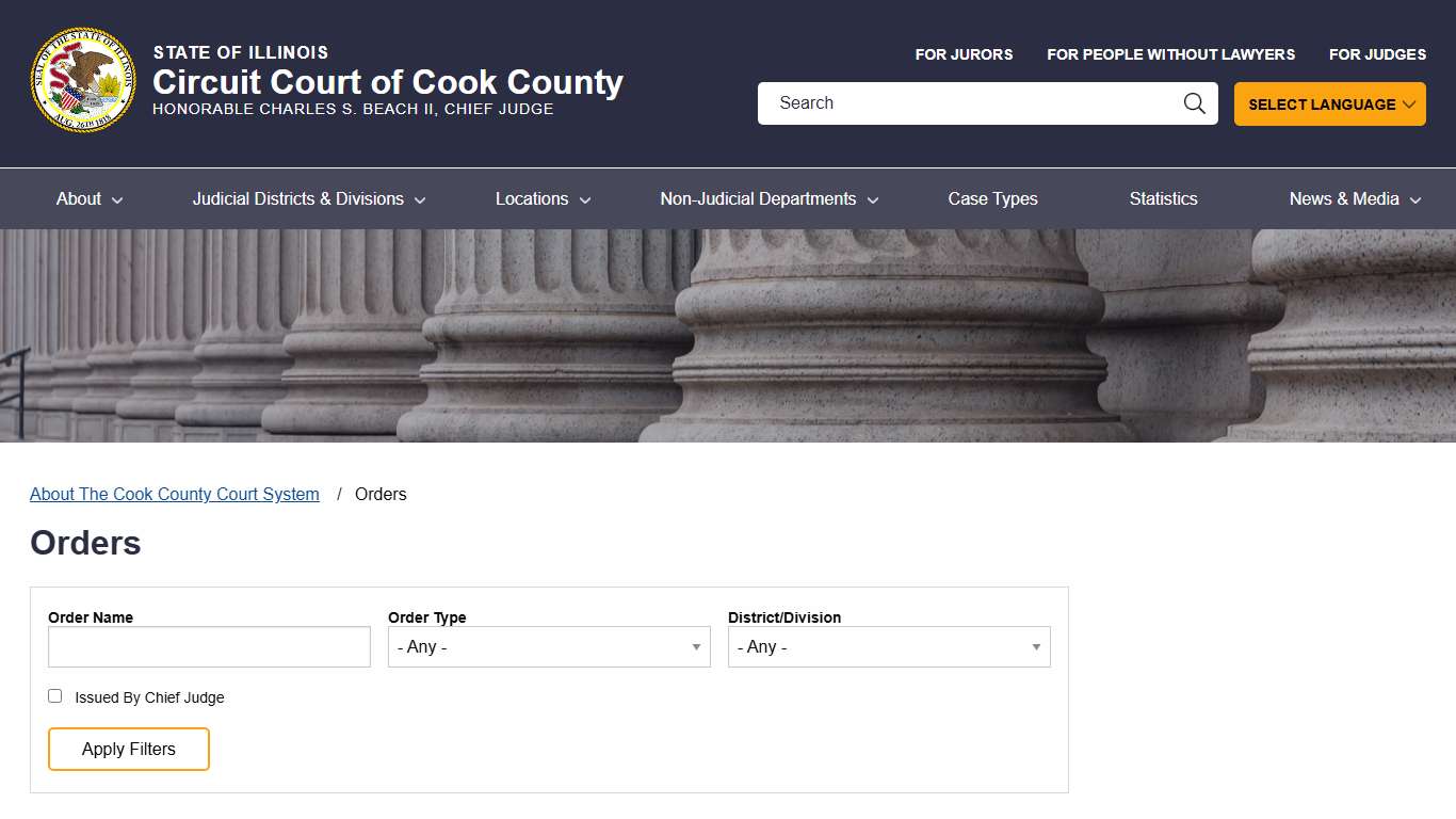 Orders | Circuit Court of Cook County